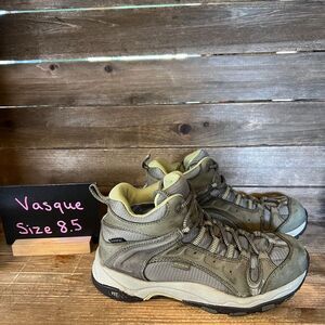 Womens Vasque VST Green Leather Outdoor‎ Ankle Hiking Boots Size 8.5 M GUC